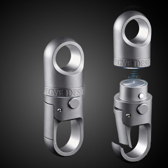 Titanium alloy single-opening magnetic quick-release link accessory