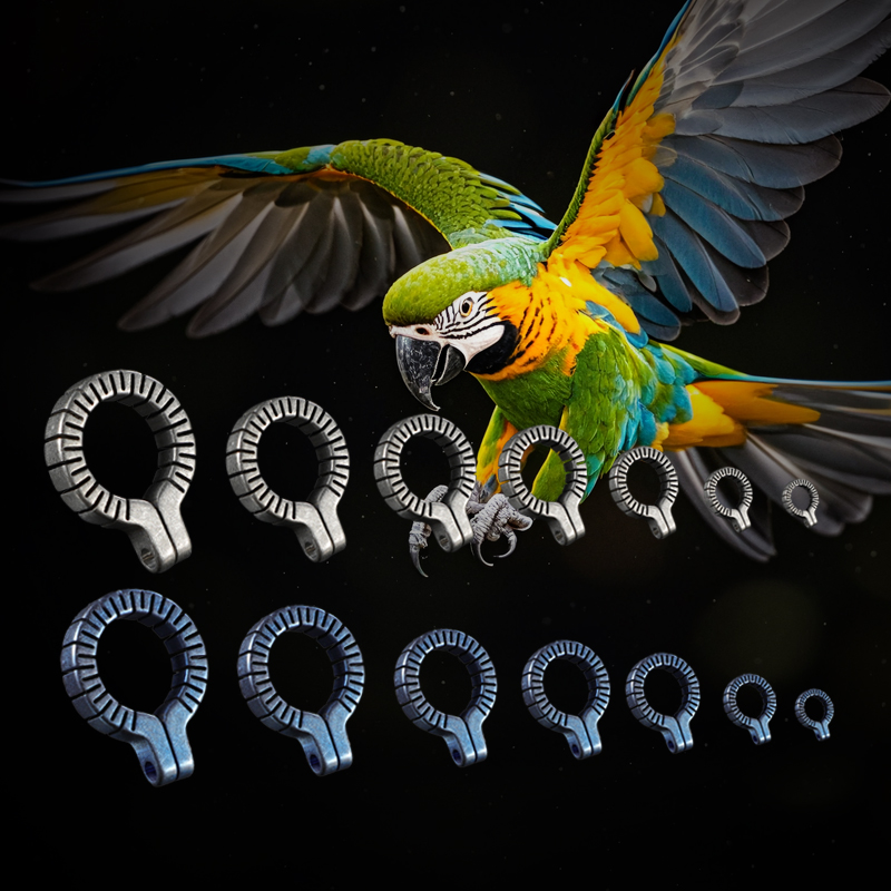 Titanium alloy integrated bird foot ring