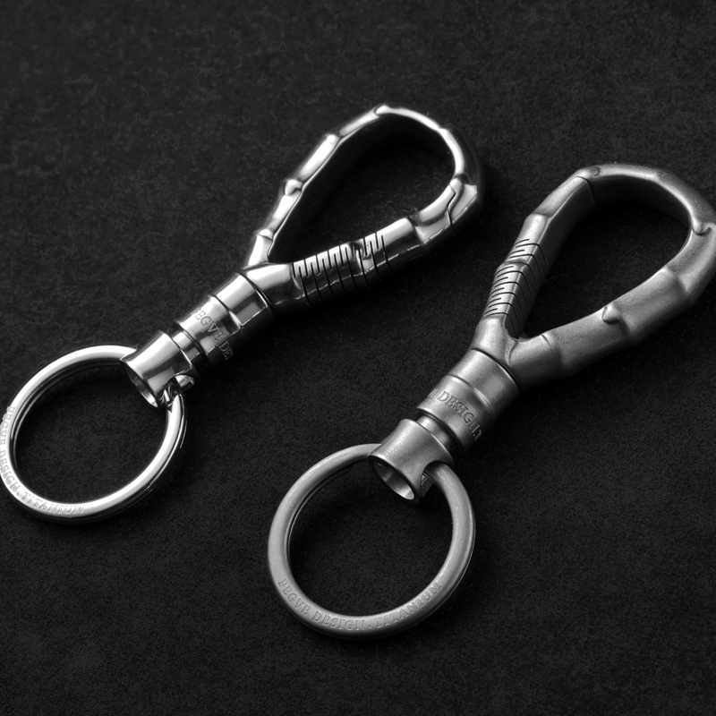 Titanium alloy quick release keychain