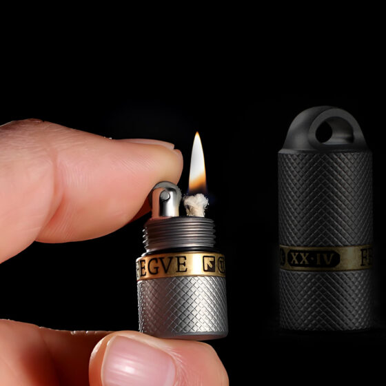 Mini Titanium Inlaid Copper Lighter
