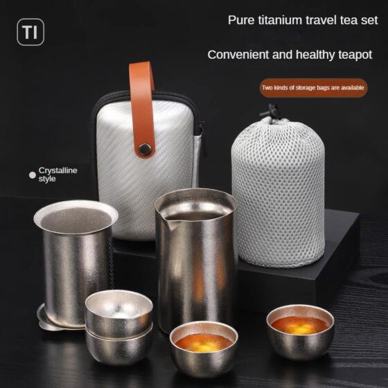 High-end titanium alloy tea set