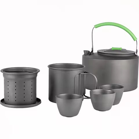 High-end titanium alloy tea set