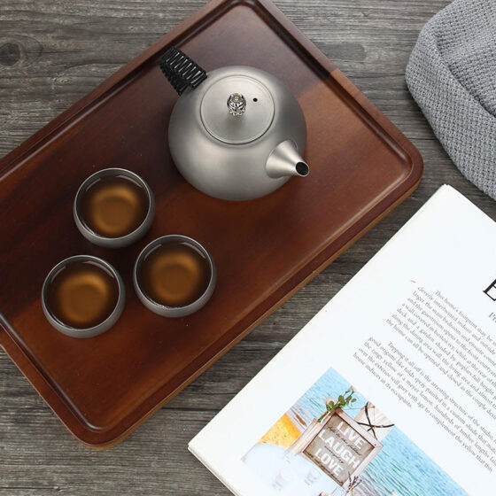 High-end titanium alloy tea set