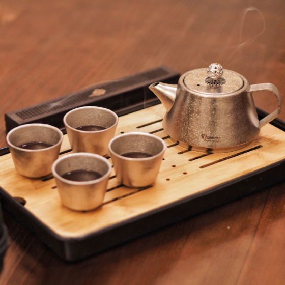 High-end titanium alloy tea set