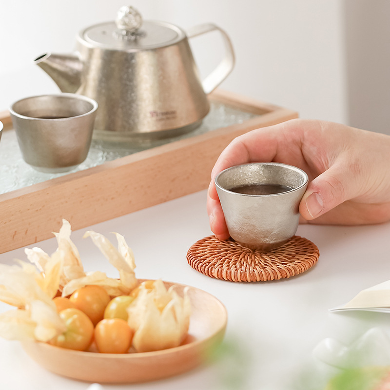 High-end titanium alloy tea set