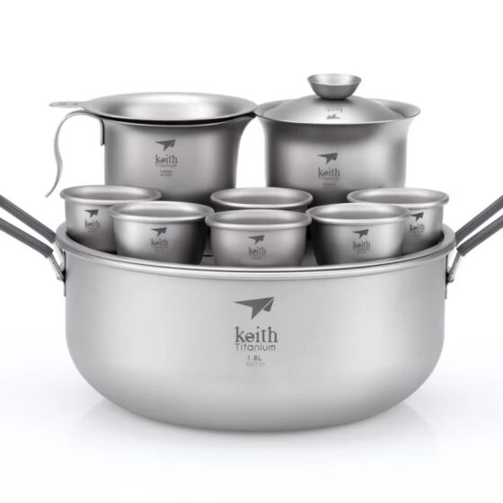 High-end titanium alloy tea set