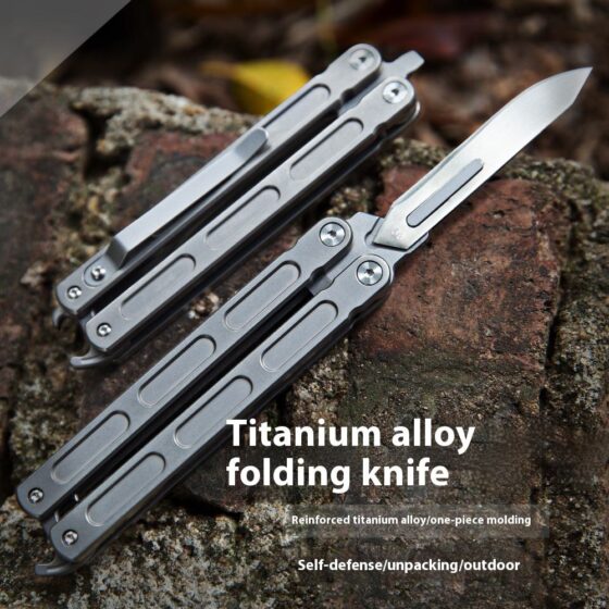 Titanium Alloy Outdoor EDC Knife Titanium Alloy Outdoor EDC Knife
