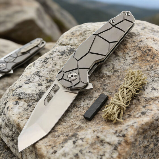 Titanium Alloy Outdoor EDC Knife Titanium Alloy Outdoor EDC Knife